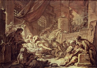 Studie für eine Gefängnisszene von François Boucher